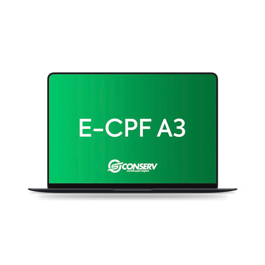 Certificado Digital e-CPF A3 (SEM MÍDIA)